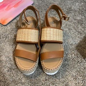 Pink lily platform shoes